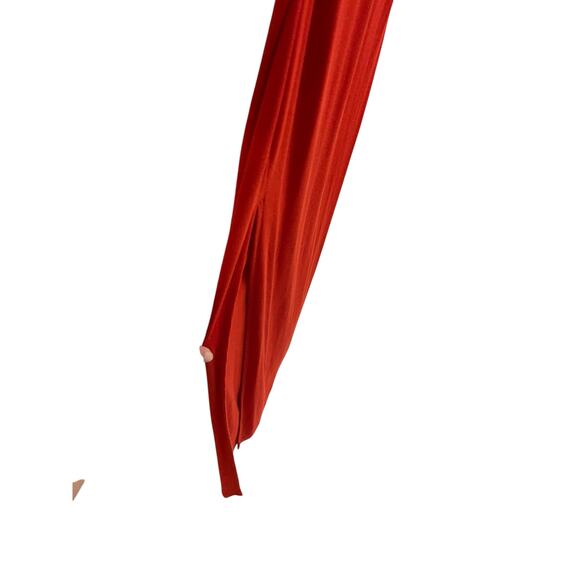 Athleta Sleeveless Button-Front Ribbed Maxi Dress – XS – Vibrant Red Orange - Picture 2 of 9